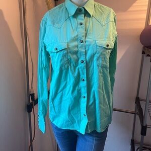 Panhandle Slim Aqua Green Shirt
